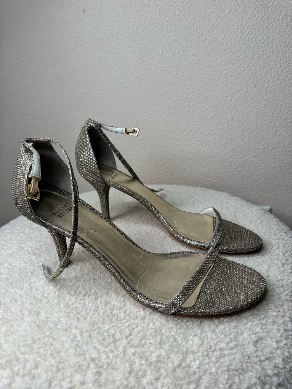 Stuart Weitzman silver/gold sandals